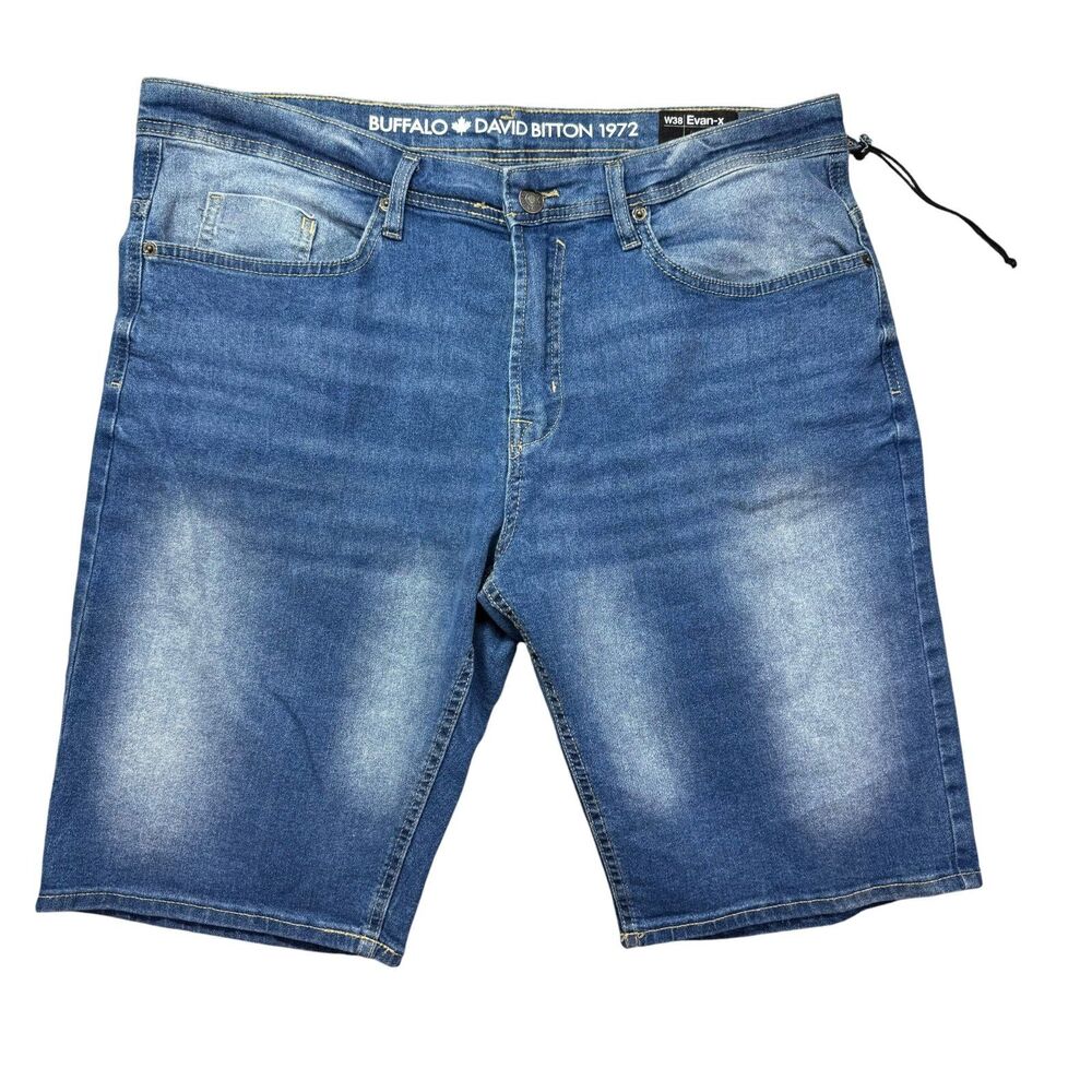 Buffalo David Bitton Shorts Women's 38 Blue Evan-X Denim Jean Pockets Short